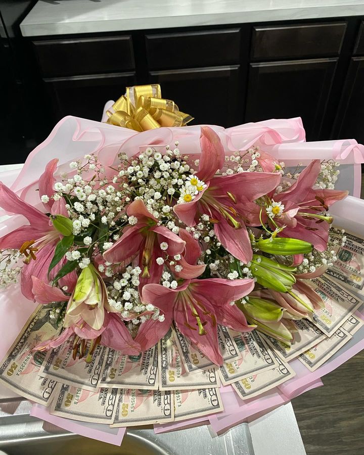 Money and lilies